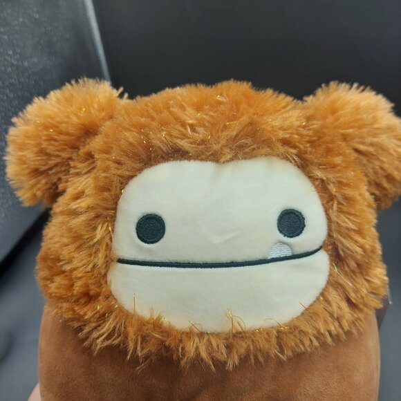 NWT 10" Squishmallow Kellytoy Plush BENNY Bigfoot Yeti Brown SOFT Glitter Hair - Picture 2 of 6